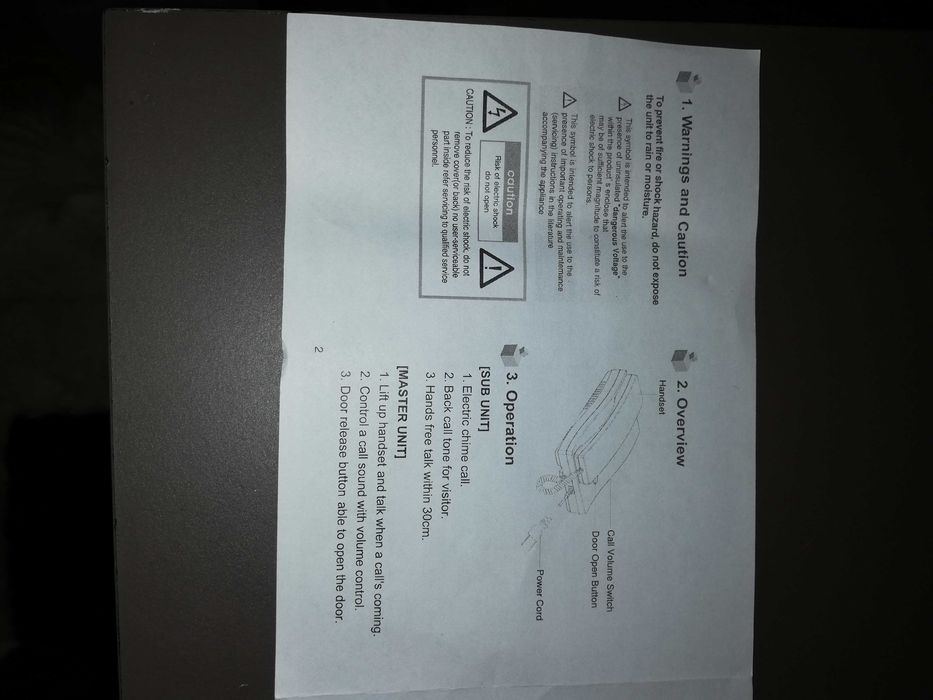 Слушалка  и аудио домофон за дома -СОММАХ