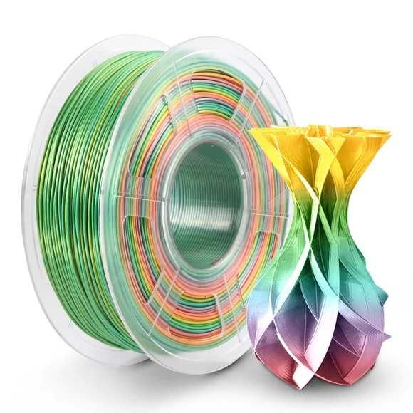 PLA Rainbow Silk Filament, ПЛА Филамент Дъга (Нишка) за 3Д Принтер