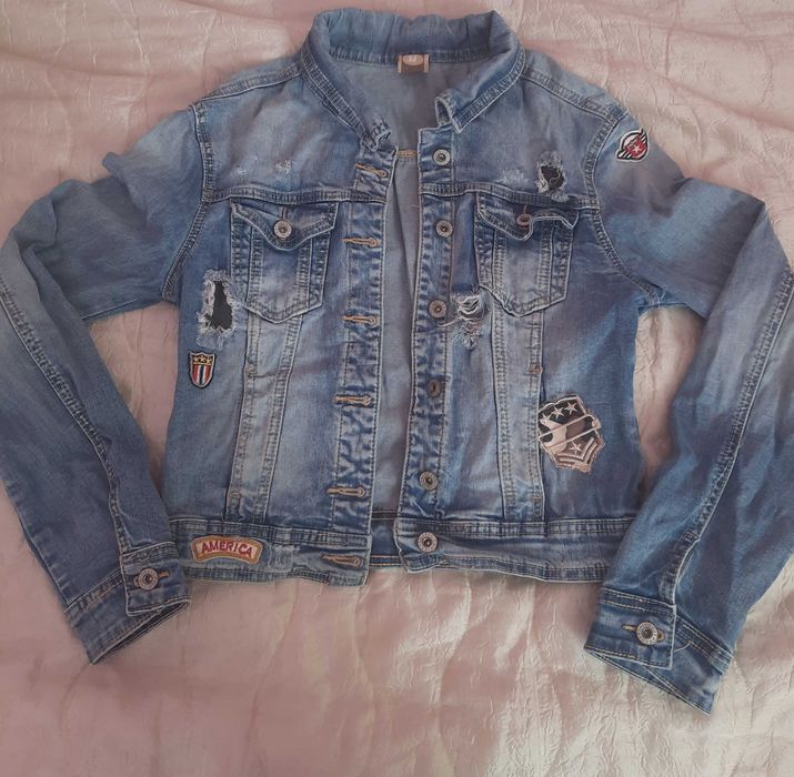 Фешън късо дънково яке