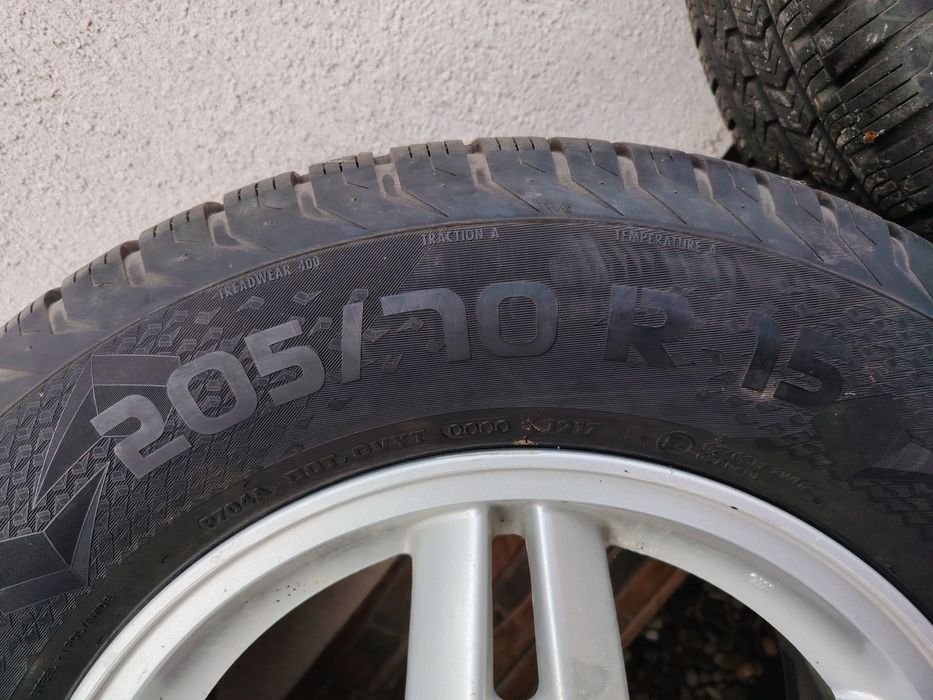 Jante aliaj 5x114,3 R15 Honda CRV +anvelope205/70r15 Iarna