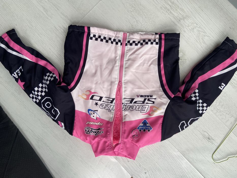 Ново детско късо мото яке за момиче, 7 г.