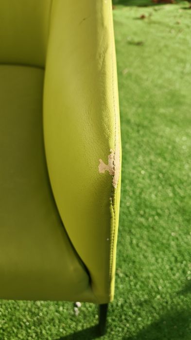 Зелен фотьойл еко кожа 2бр