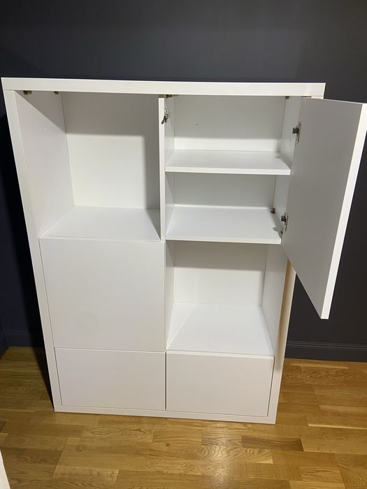 Birou si biblioteca/ etajera MDF lucios