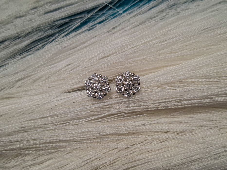 Cercei cu moissanite