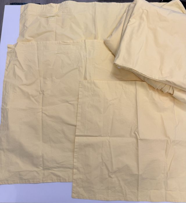 Lenjerie de pat galbena bumbac