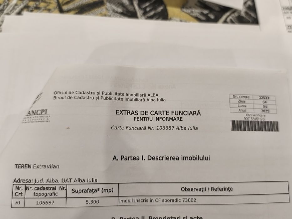Teren extravilan de vânzare 5300 m Alba Iulia șoseaua de centură