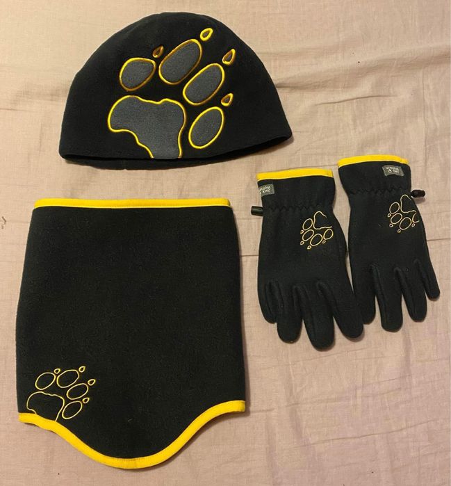 Set caciula, manusi, pieptar copii Jack Wolfskin