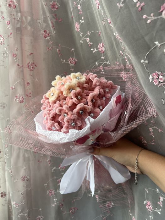 Плюшевый букет ручной работы