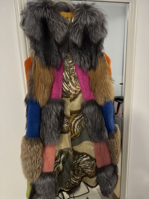 Veste de blana vulpe cu vizon.