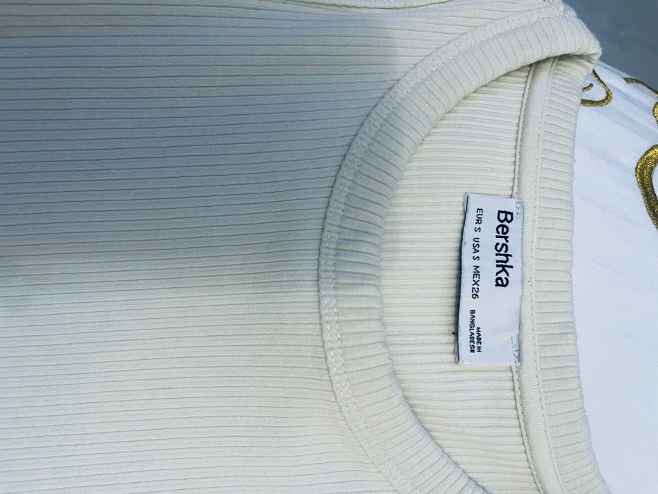 Rochie Zara albă 11-12 ani, 148 cm, tenis + Rochie Bershka S