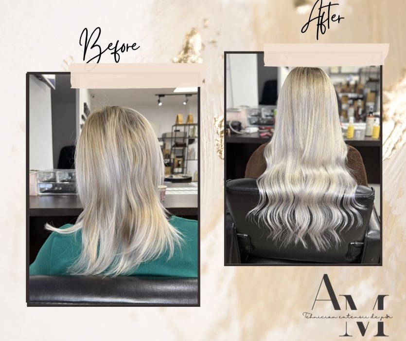 Montaj extensii de păr – volum și lungime instant