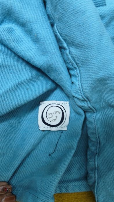 Sling cu inele port-bebe, turcoaz, material țesut – stare bună