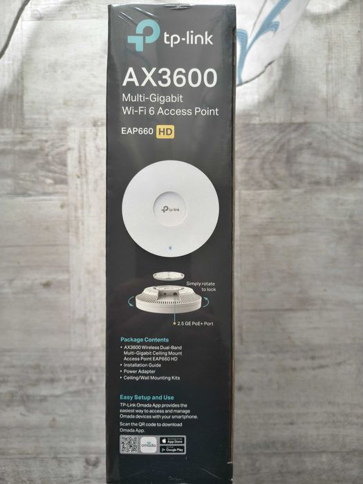 Access point TP-Link EAP660 HD AX3600 Wi-Fi 6 Gigabit Omada. Sigilat!