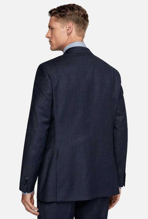 Sacou blazer 40 L slim Massimo Dutti NOU lana Finest Italian navy