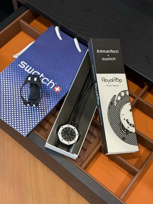 Ceas Audemars Piguet AP X Swatch Royal Pop Premium+bratara cadou