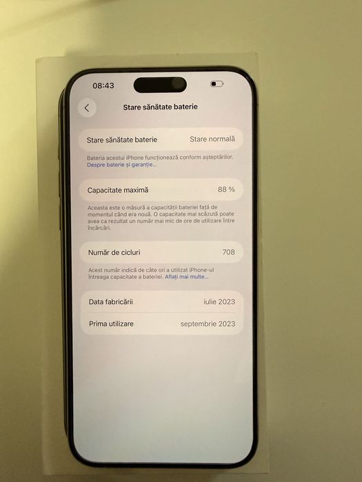 Iphone 15 Pro Max 256 GB Impecabil +17 huse si 2 folii de sticla