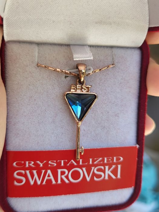 Сребърно Колие Swarovski