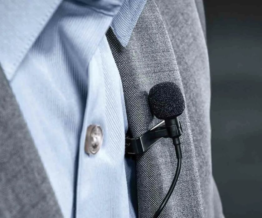 Питличный микрофон (петличка). Длина - 1м.