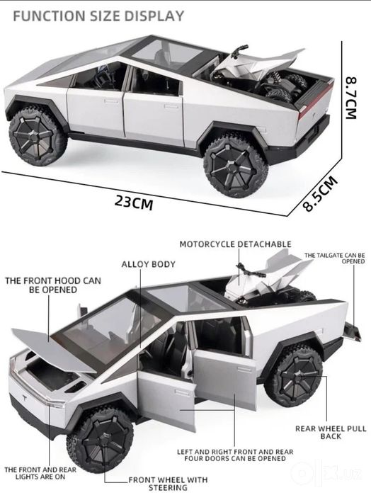 Tesla Cybertruck металлическая машинка масштабная - Доставка