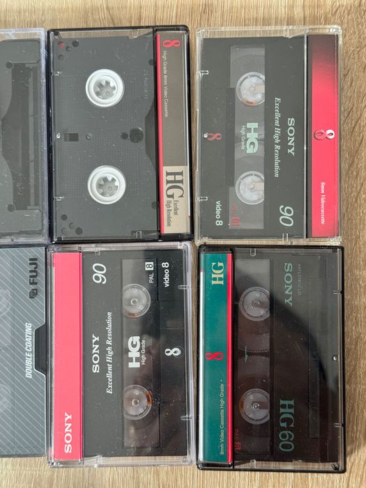 Lot de 10 casete video 8 mm