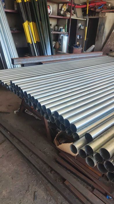 Поцинковани тръби - колове за ограда със 3 дупки двустранно - дължина 2 м