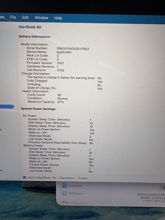 Apple Macbook Air 2020 M1