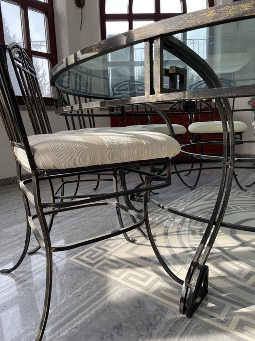 Кованный набор стол со стульями