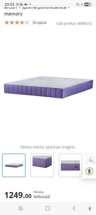 Vand saltea noua, achizitionata de la dedeman