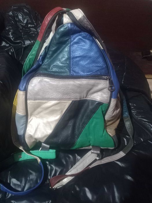 Кожена раница-чанта