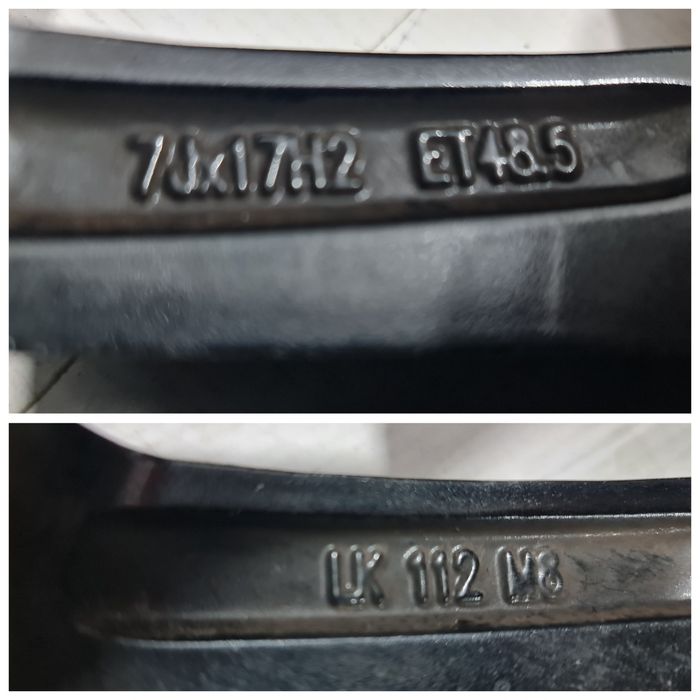 Jante 17 Mercedes Vito, Viano, A, B, C, 7Jx17, ET48.5, 5x112 senzori