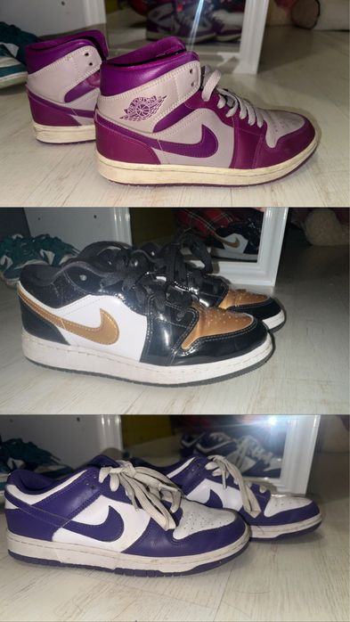 Nike dunk low, Jordan 1 mid, jordan 1 low