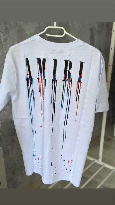 Tricou Amiri painted off white balenciaga trapstar