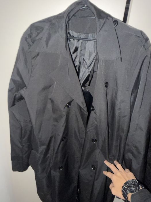 Шлифер черен(нов),мъжки дълъг,с копчета M/L