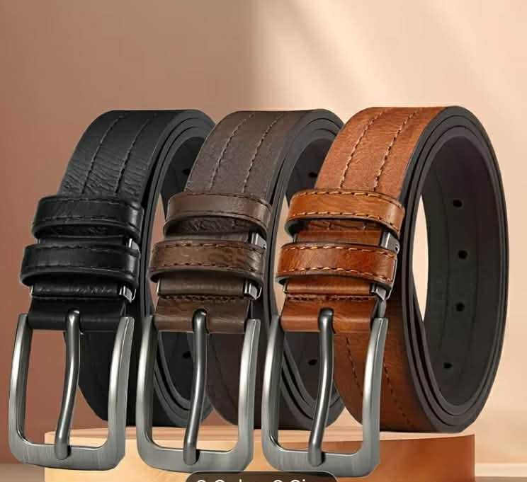 Сет от три броя мъжки кожени колани