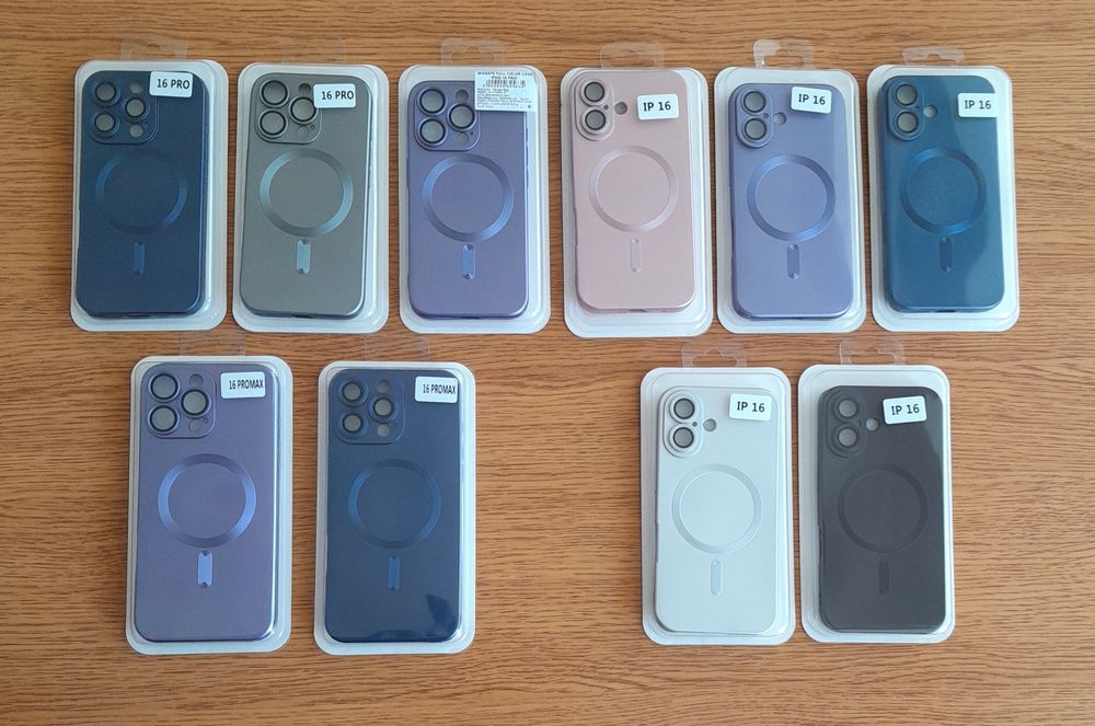 MagSafe кейс със стъклен протектор на камерата за iPhone16,Pro,Pro Max