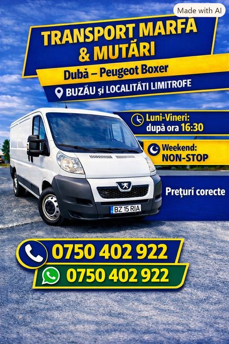 Ofer servicii de transport marfa