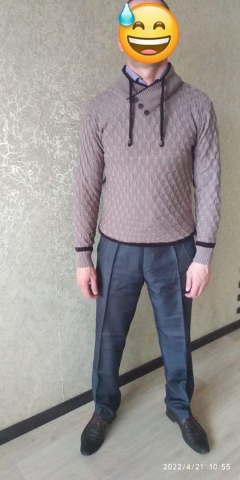 Полувер, рубашка, брюки