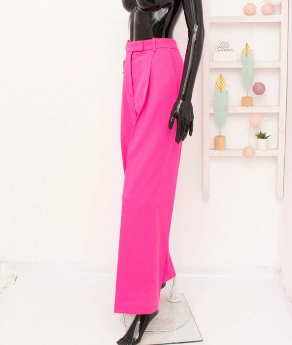 & Other Stories оригинален дамски панталон цикламен вълнен широк 40