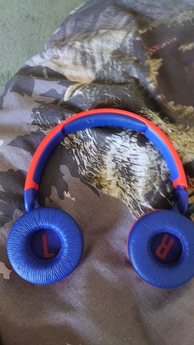 Căști JBL JR310BT, roșu-albastru, wireless