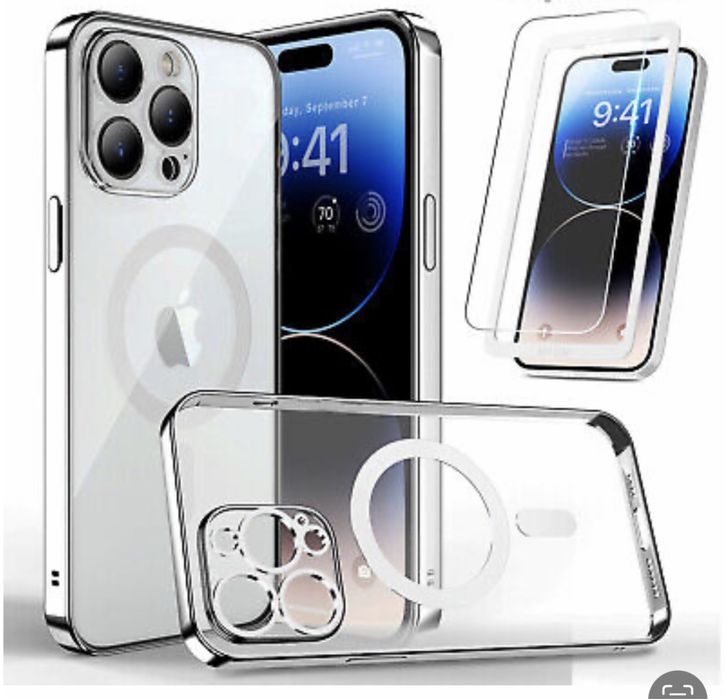 Husa Wireless Brighht + Folie Sticla Curbata Iphone 11/12 PRO/PRO MAX