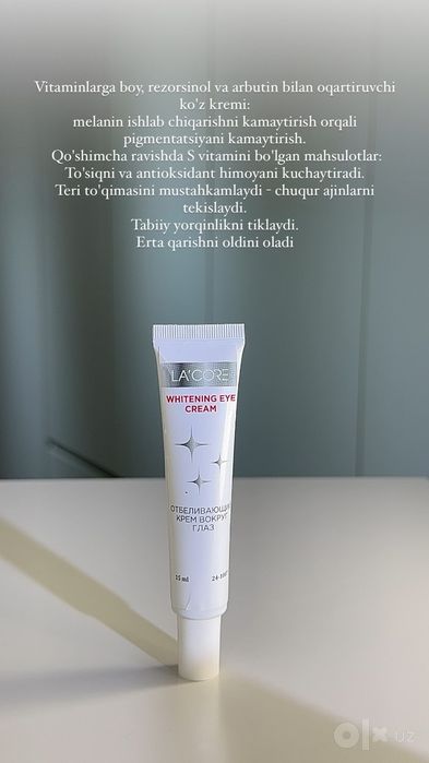 La'coredan super oqartiruvchi nabor kelishamiz