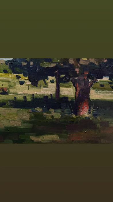 Tablou ulei pe pânză 50x70 cm – Peisaj "Nucul"