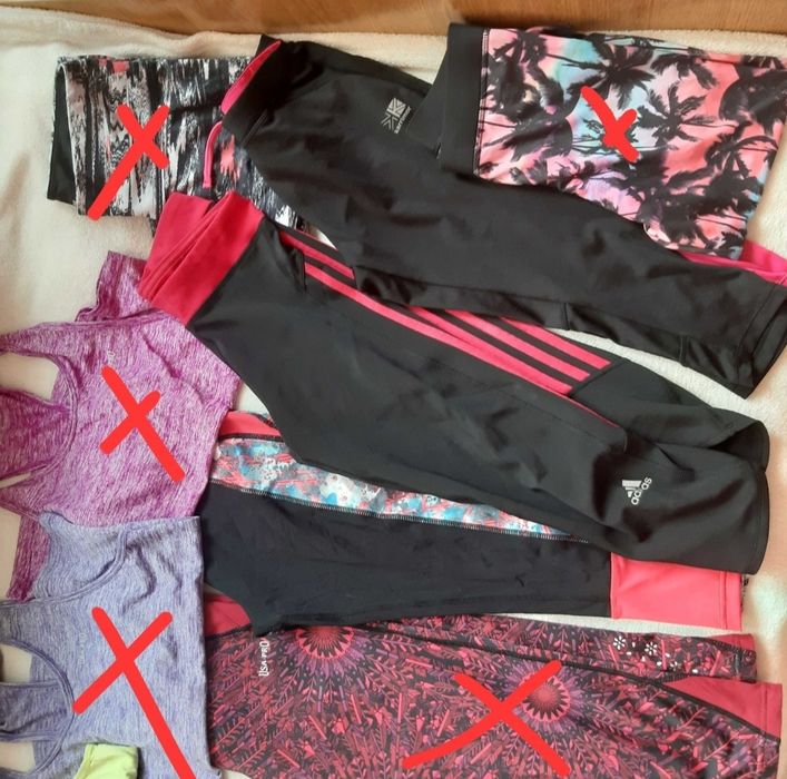 Спортни дрехи Adidas, Nike, Karrimor, H&M клин S, топ S (uk 8,10)