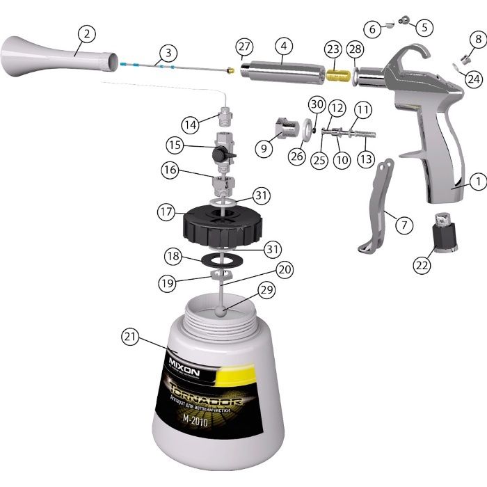 Торнадор. Tornado foam cleaning gun