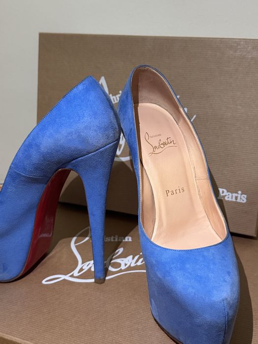 Christian Louboutin - Royal Blue Suede Daffodile 160