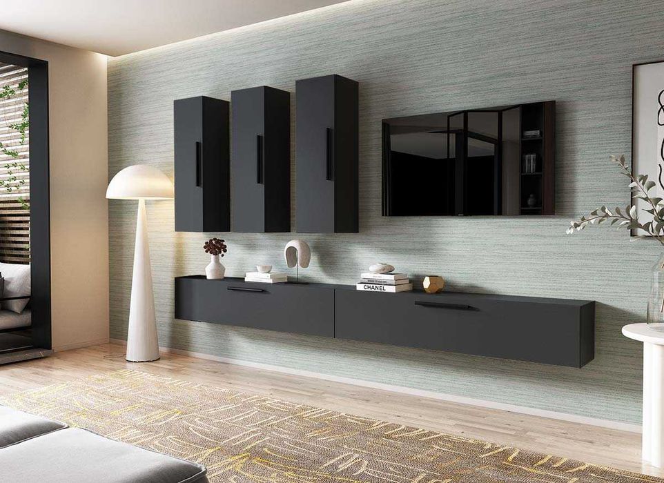 Living Pati 190 – Mobila Sufragerie Gri Antracit