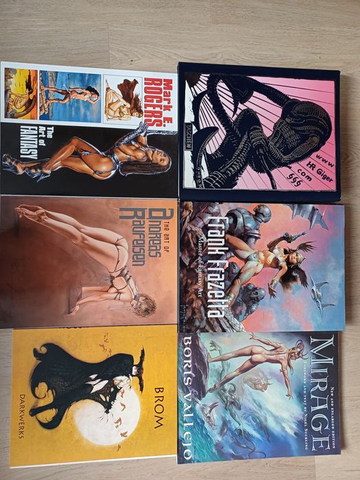 Albume artă HR Giger , Frazetta , Vallejo , Brom , Raufeisen , Rogers