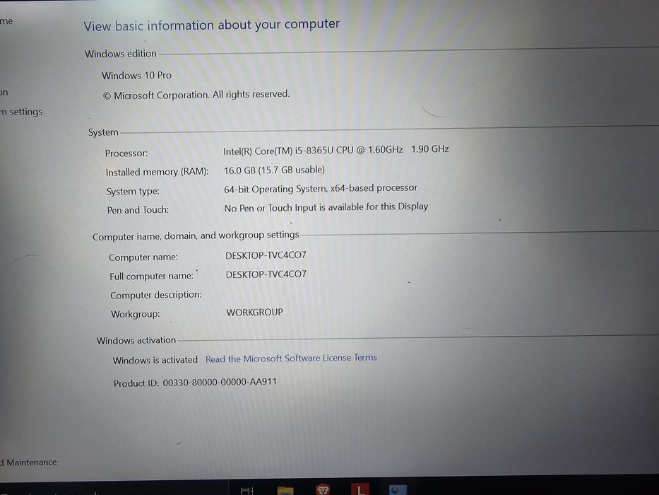 Lenovo ThinkPad T490 – i5-8365U / 16GB DDR4 / SSD 256GB / IPS Full HD