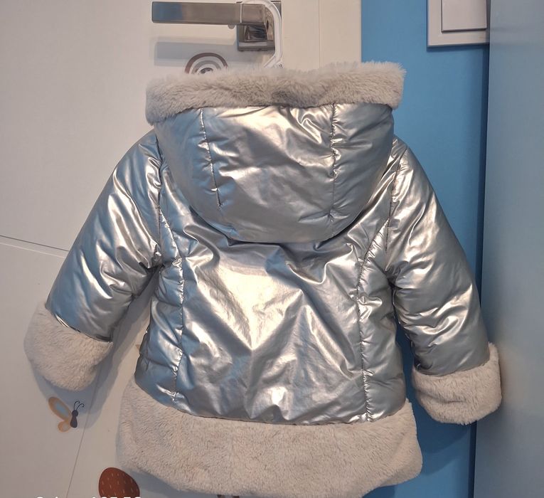 Mayoral - Двустранно яке, сиво металик    86 размер