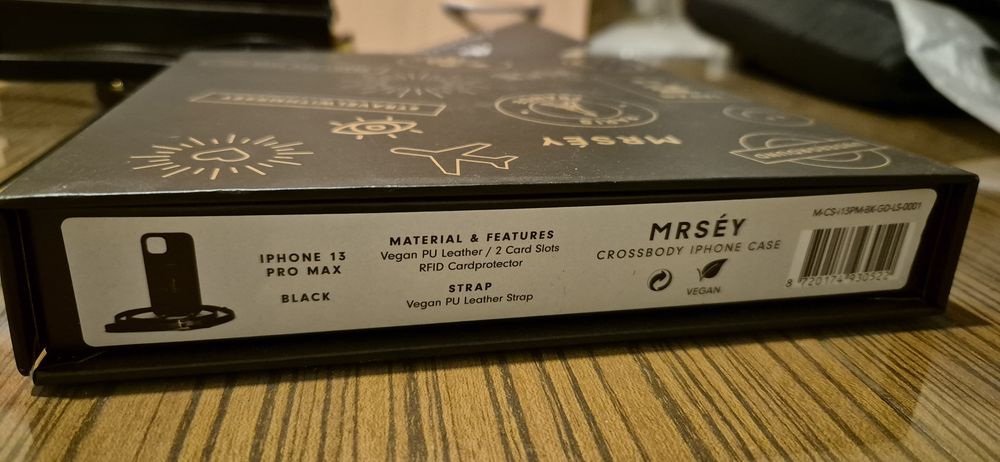 MRSEY iPhone 13 PRO MAX black Vegan PU Leather